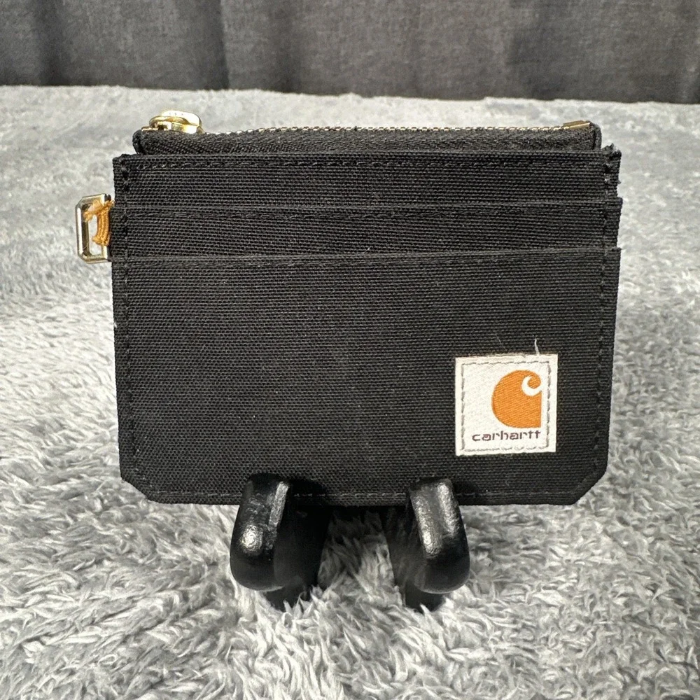Carhartt WW0245-W Black Coin Case Compact Wallet Card & Coin Holder EDC